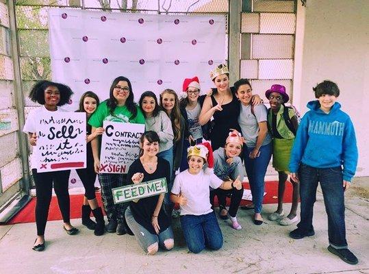 Our teen group on the red carpet!