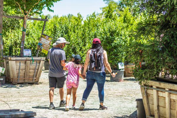 Family enjoying the nursery.