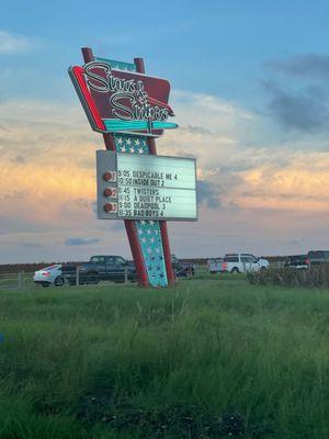 The entrance of drive in