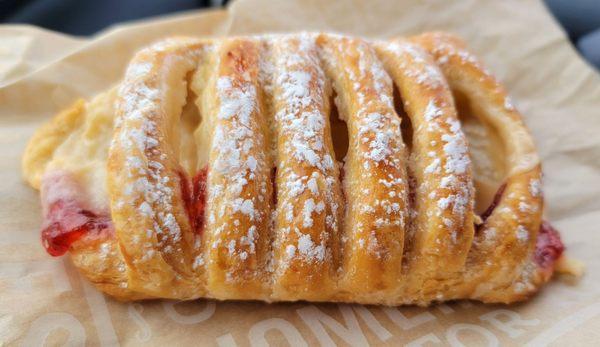 Strawberry and cream cheese danish