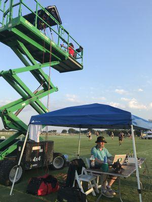 Field setup for Touch Rugby Nationals Tournament