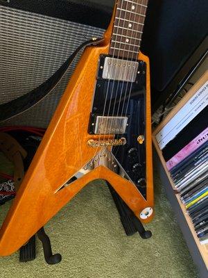 Flying V with custom Seymour Duncan pick ups