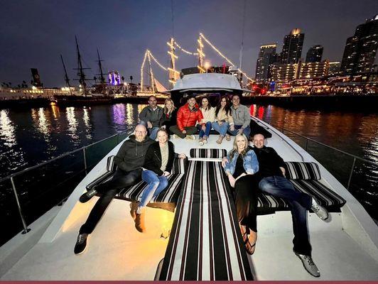 Exploring San Diego Bay at night.