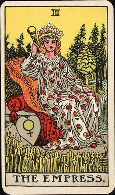 The empress, Power Courage fertility strength guidance  love independence.