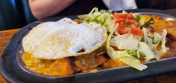 Huevos Rancheros with Green Chili, delicious