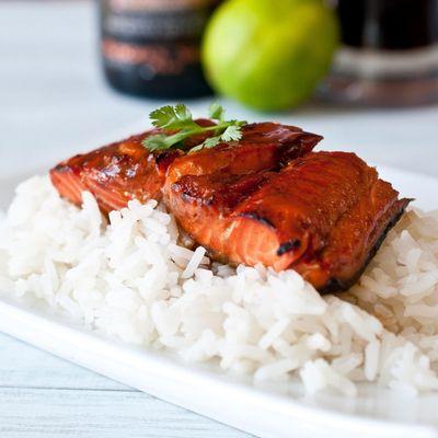 Bourbon-Glazed Salmon