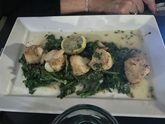 Scallops Cooked in a brick oven to profection