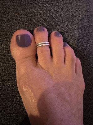 You'd never know there is acrylic on my big toenail looked!