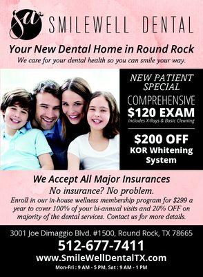 Your New Dental Home in Round Rock, Texas.