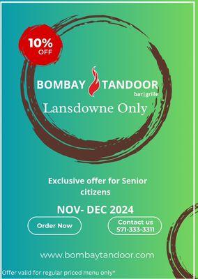 10% discount for senior citizens