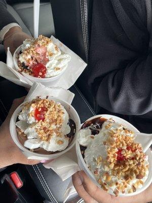 Ice cream sundaes