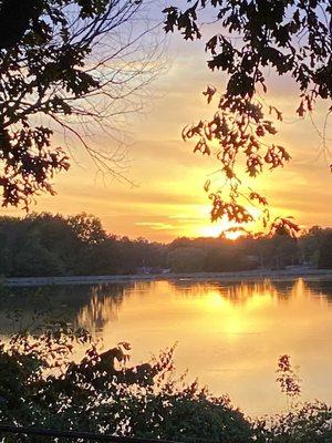 The neighboring lake.