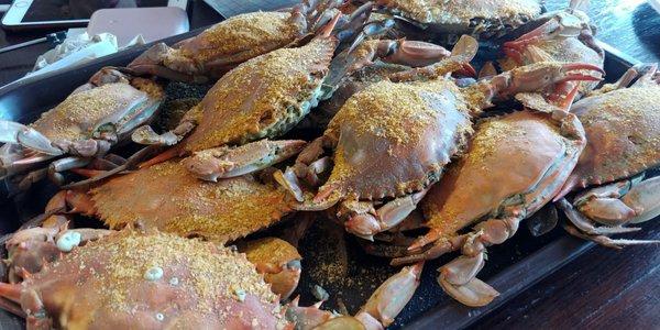 Female crabs steamed