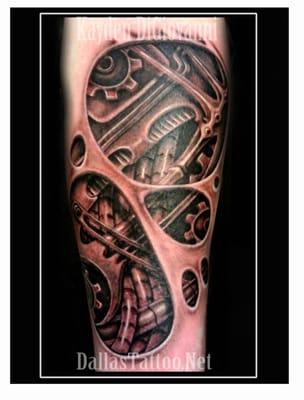 dallas tattoo, addison tx tattoo, Kayden DiGiovanni, biomechanical