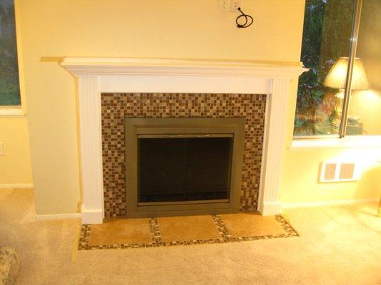 Make that old Fire place a show stopper! This is an easy way to make your old fire place a one of a kind custom look for every home.