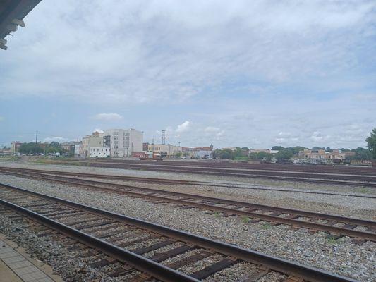 View across tracks