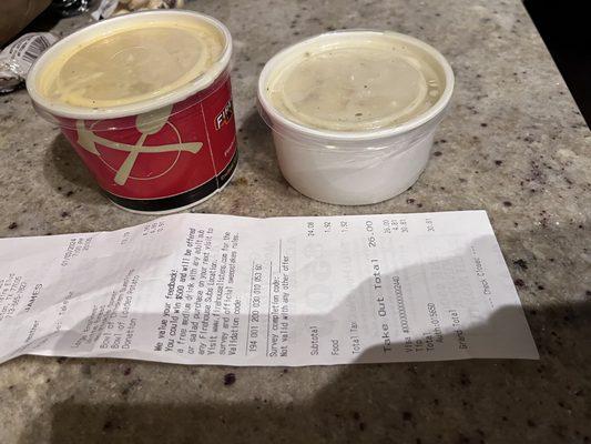 Two different sizes for same item ordered... "bowl' soup