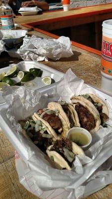 Popper tacos, al pastor, and barbacoa...