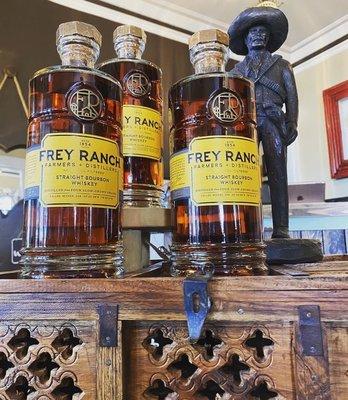 Local, Frey Ranch Bourbon and Whiskey available.