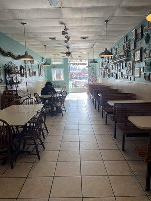 Restaurant inside view from counter