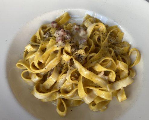 Tagliatelle Carbonara, $24