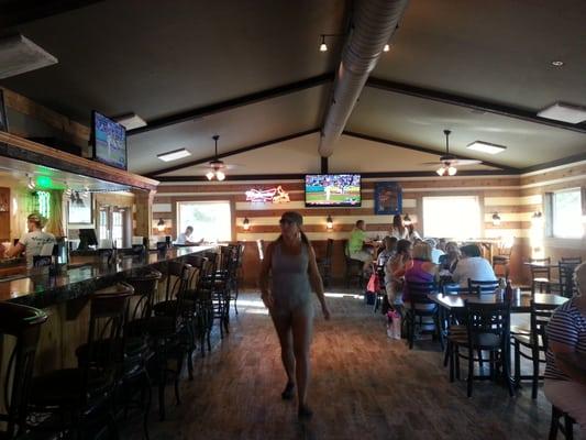 Dining area on the bar side.