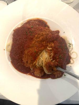 Spaghetti and meat sauce