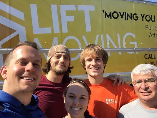 My family and I with Lift Moving!