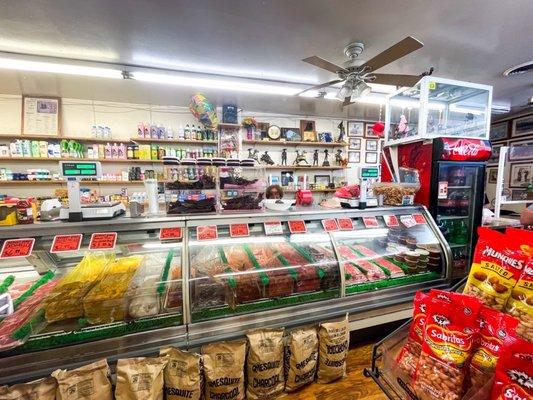 The marinated meat section of the carniceria