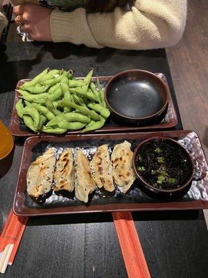 Edamame  Pork Gyozas