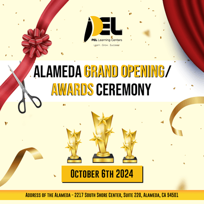 Join us for PEL Learning Center Alameda's Grand Opening & Awards on 10/6! Celebrate at 2217 S Shore Ctr, #220
 https://bit.ly/3SeUWZG