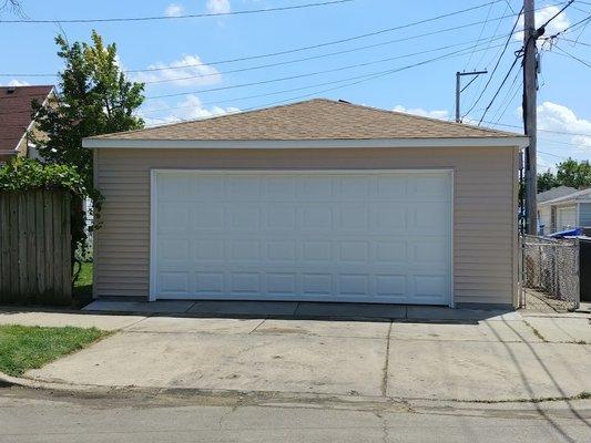 The new garage is ready for parking that special vehicle (or storing all that stuff you have).