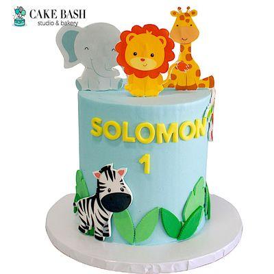 Jungle theme cake