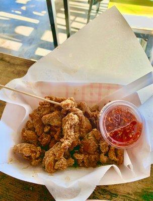 Signature Popcorn Chicken and we ordered a side of rice.