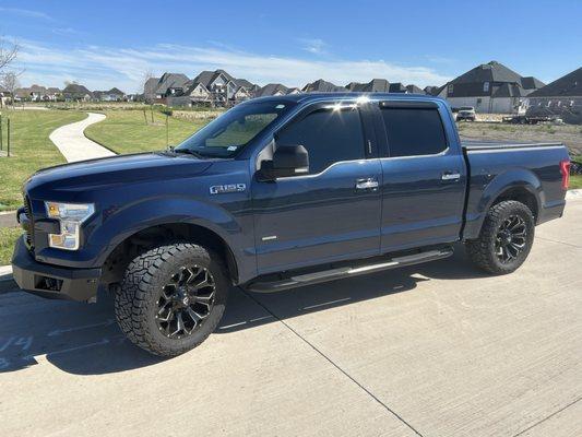 2016 F150 XLT with new Nitto Ridge Grapplers installed at Greenville Discount Tire.