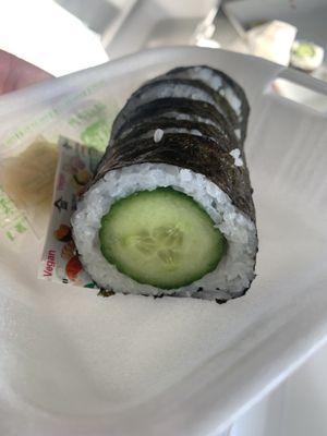 Interesting way they make their cucumber roll