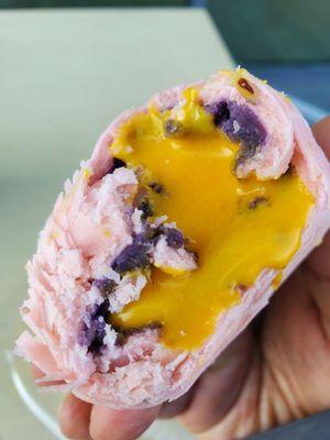 Ube lava mooncake