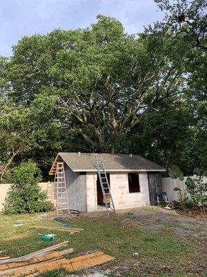 Water proofing the shed:)