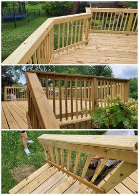 This is a deck we built!!    Customer was stoked and we couldn't be happier!!!