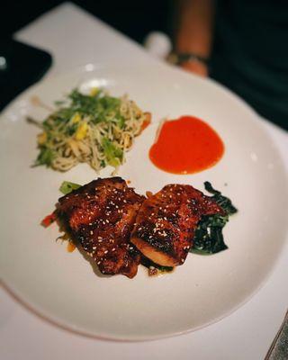 Chef's Tasting Menu (2/3): Miso glazed black cod & warm noodle salad / $75 total