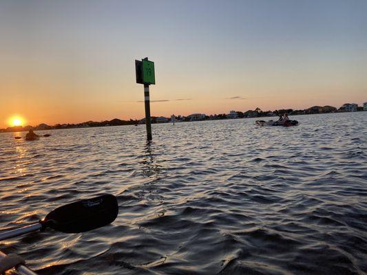 Sunset glow paddle