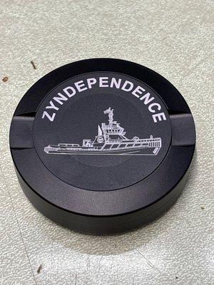 Black Zyn Canister laser engraved