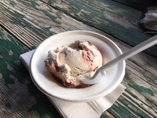 Super creamy and smooth cranberry ice cream.