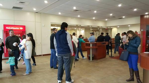 The line of customer started outside the branch, yet the Manager ordered one Teller to CLOSE...!