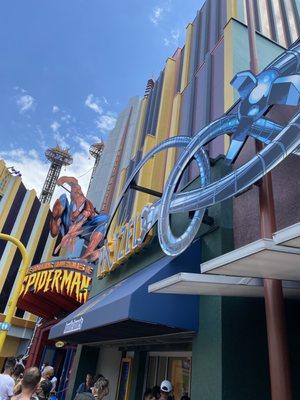 Right next door to the Spider-man ride- when you're in line for pretzels people often ask if it's the Spider-man ride.. tourists