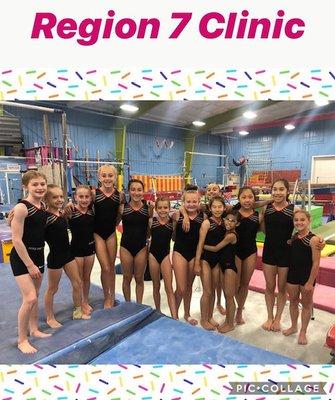 2019 Region 7 level 8-10 clinic at Gymland