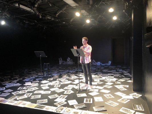 Jonathan Bock performing in Where Should I Put My Clothes;a political conundrum, directed by Fay Simpson @studiotisch