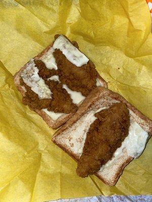 "Buffalo Ranch Chicken Sandwich" AKA the chicken and cheese sandwich at the Lytle Whataburger.