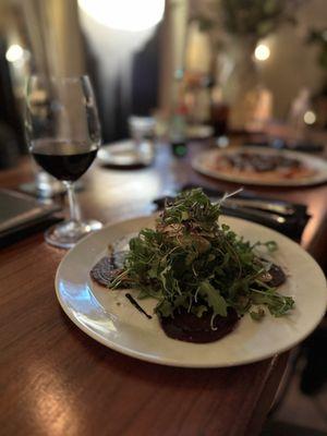 Roasted Beet Salad + Trout