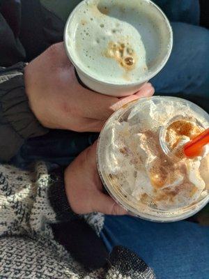 Shamrock Macchiato & Iced Salted Caramel Latte